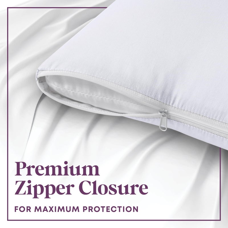 CIRCLESHOME European Pillow Protectors - 100% Cotton Breathable Pillowcases - 26 X 26 Square Pillowcases - Protects Pillows from Dirt, Dust and Debri (European- 2 Pack- 26x26) - Image 5